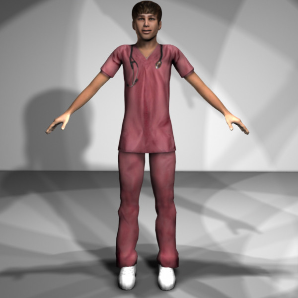 3d model rigged medical personnel - Medical Personnel Collection Rigged - Men #2 by MasonMotion